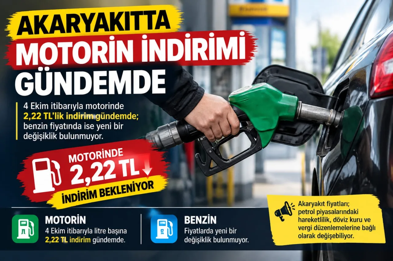 Akaryakıtta Motorin İndirimi Gündemde: 2,22 TL'lik Düşüş Bekleniyor