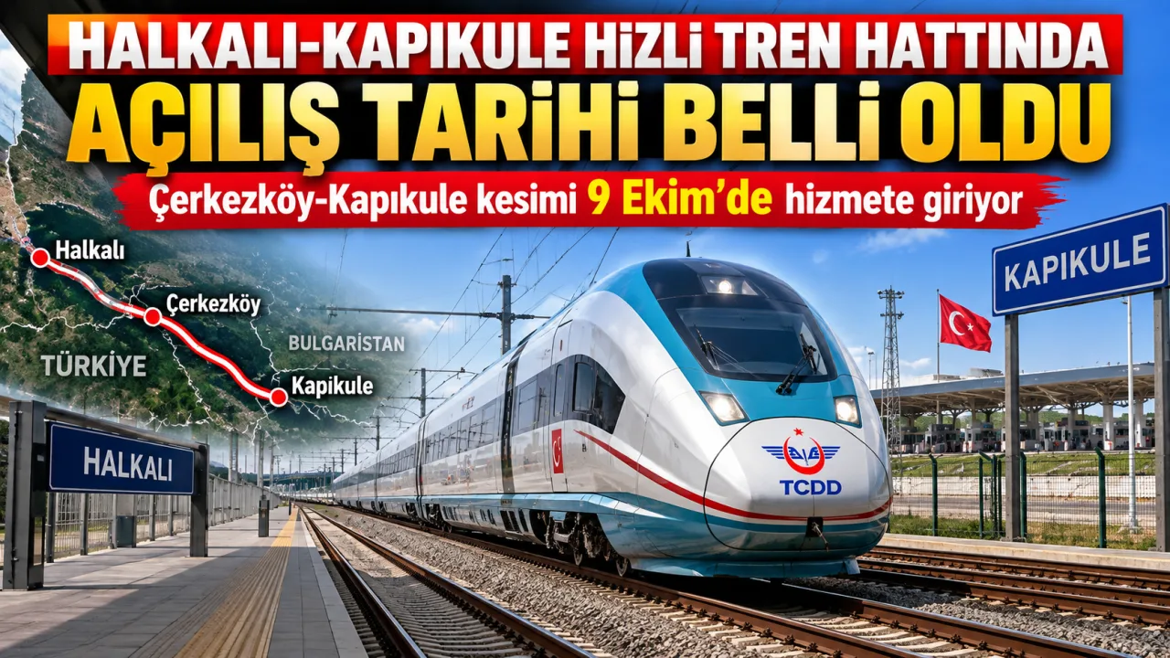 HALKALI-KAPIKULE HIZLI TREN HATTINDA TARİH BELLİ OLDU