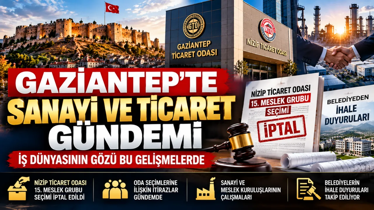 GAZİANTEP'TE TİCARET ODASI SEÇİMLERİNDE KRİTİK GELİŞME: 15. MESLEK GRUBUNUN SEÇİMİ İPTAL EDİLDİ