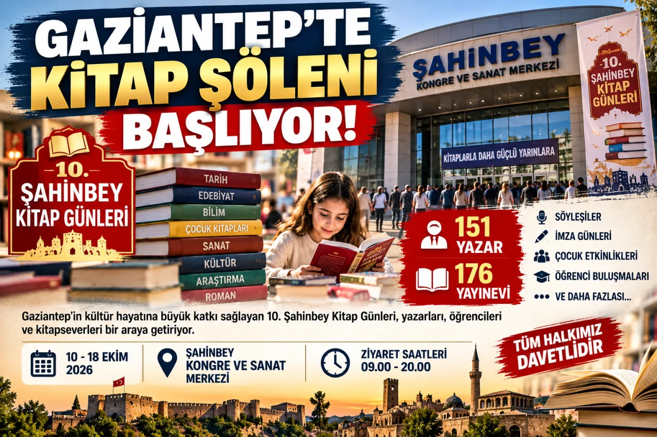 GAZİANTEP’TE KİTAP ŞÖLENİ BAŞLADI! 10. ŞAHİNBEY KİTAP GÜNLERİ KAPILARINI AÇTI